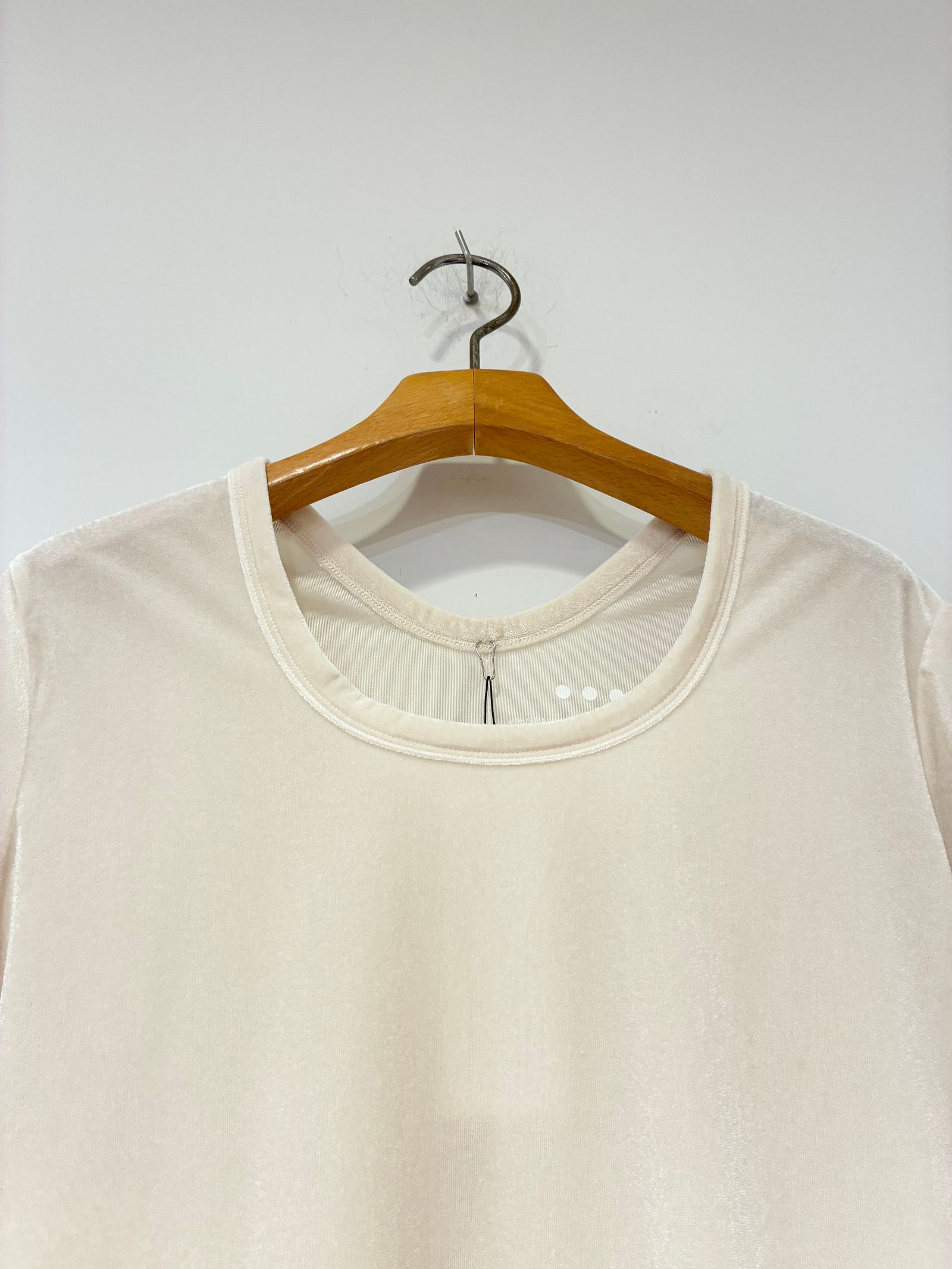 シアーベロア 長袖Tシャツ / エクリュ / アイボリー / ベージュ / ホワイト