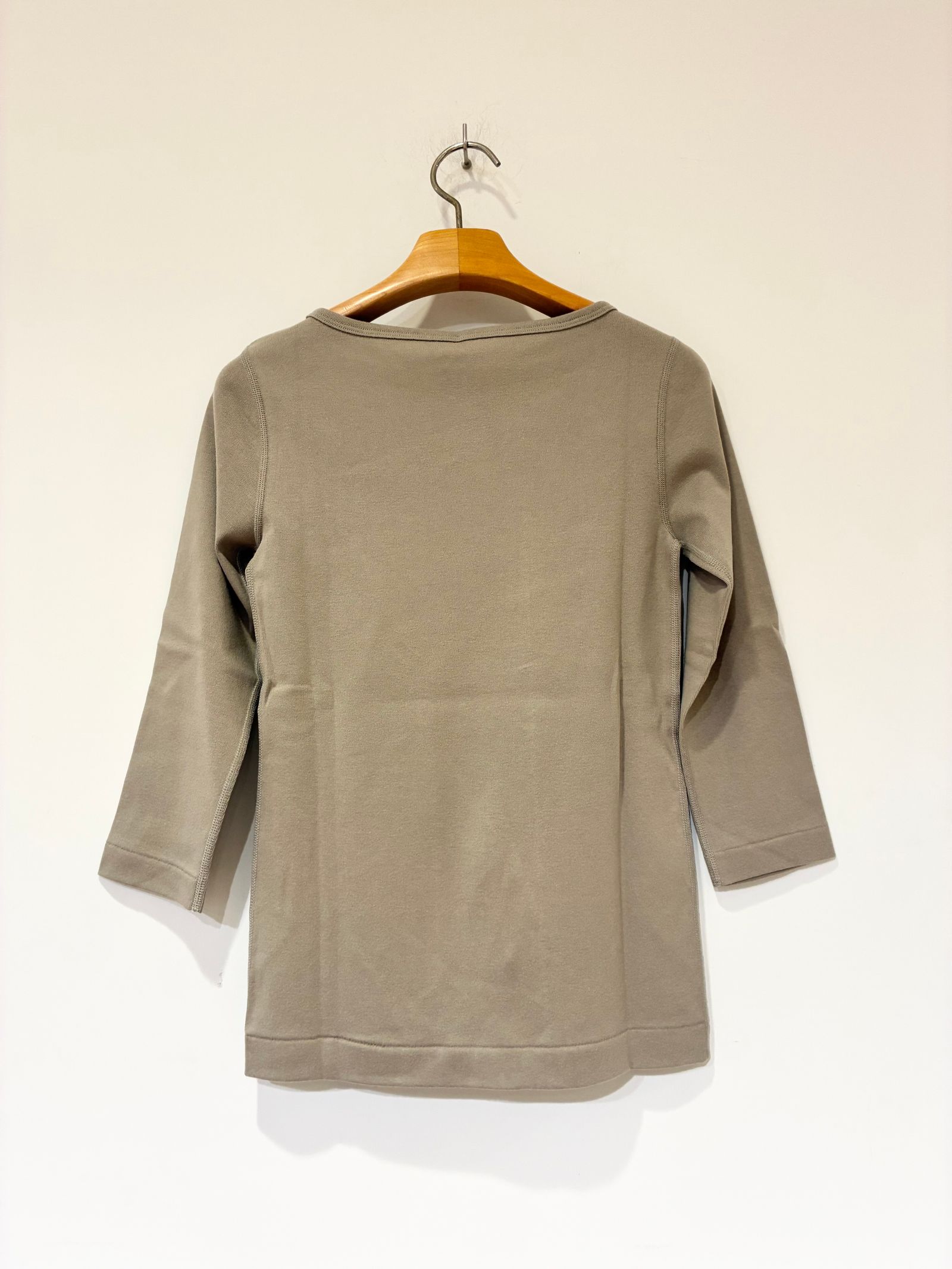 ジンジャー 七分袖 / ボートネックカットソー / ベージュ