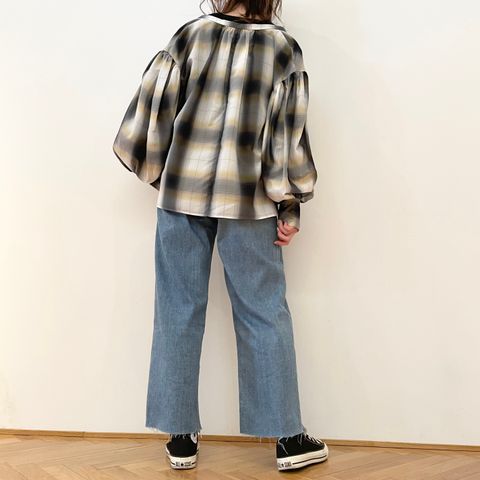 dah'lia の一枚で映えるチェックシャツブラウス