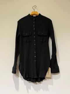 BLACK SHIRT 楊柳シャツ nowos 6204005942