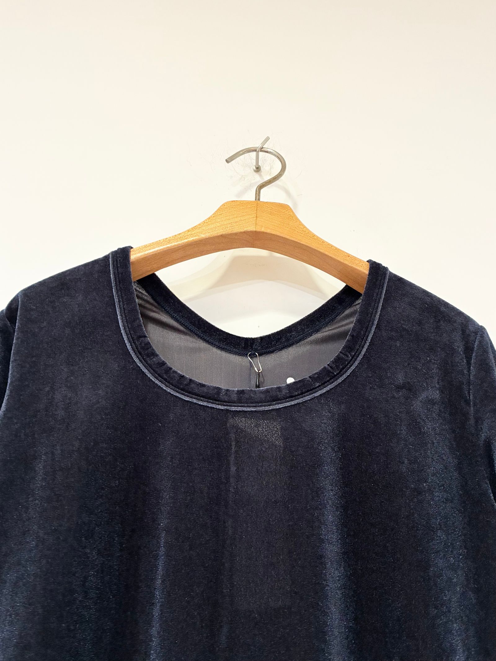 シアーベロア 長袖Tシャツ / ネイビー