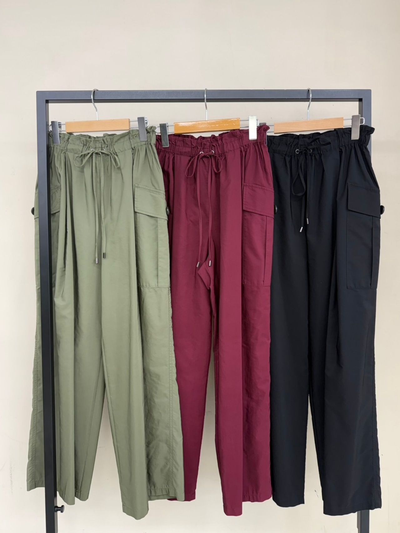 cotton cupra cargo easy pants / コットンキュプラカーゴイージーパンツ / ボルドー