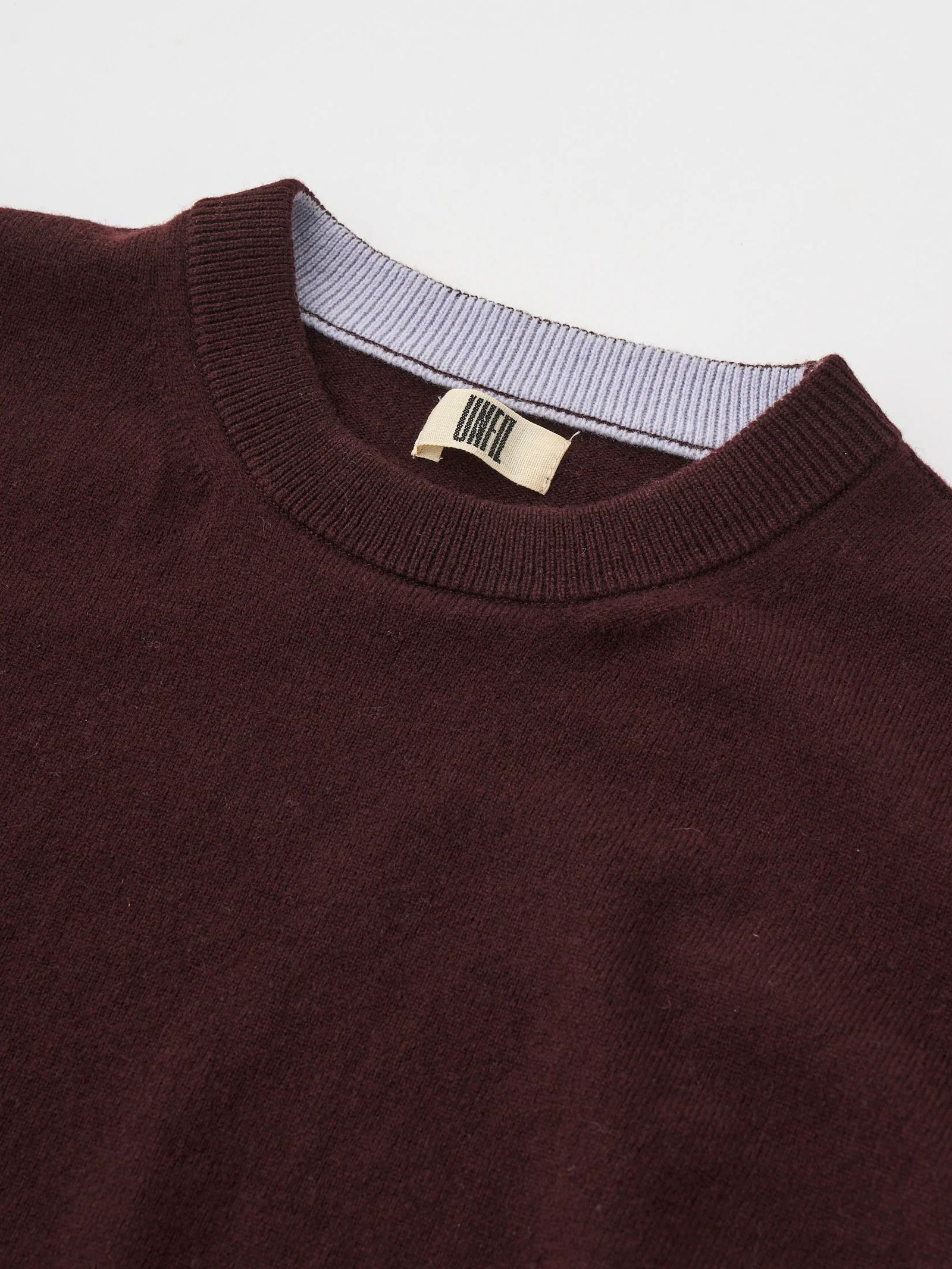 EX SUPER FINE WOOLEN WOOL HIGH-GAUGE KNIT P/O / ニットチュニック / ブラウン / ボルドー
