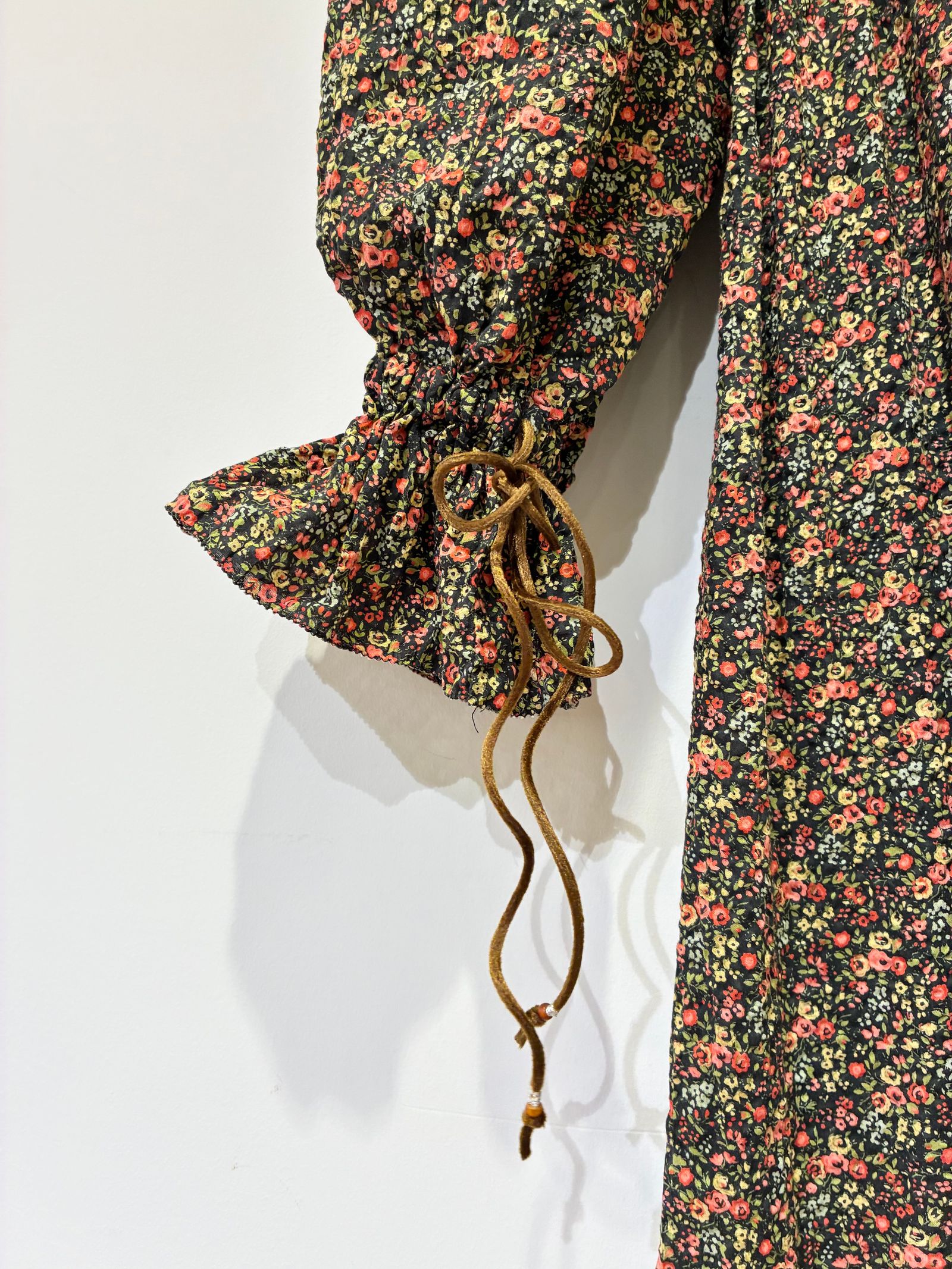 Printed Dress / 花柄プリントワンピース / ブラック
