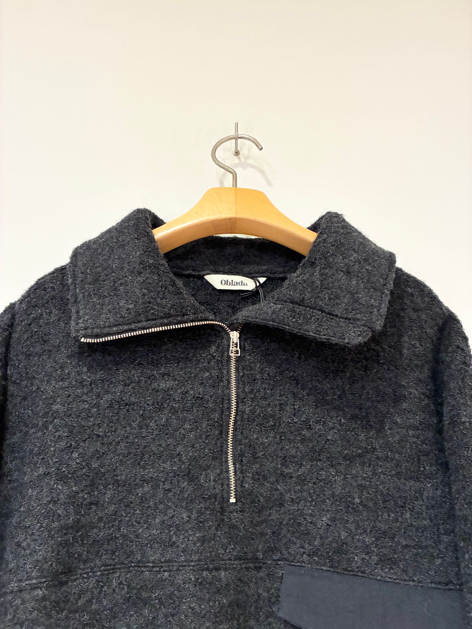 WOOL FLEECE TOPS / ハーフジップフリーストップス / チャコールグレー