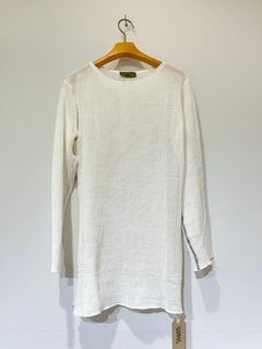 Mesh Top / メッシュボートネックカットソー / ホワイト