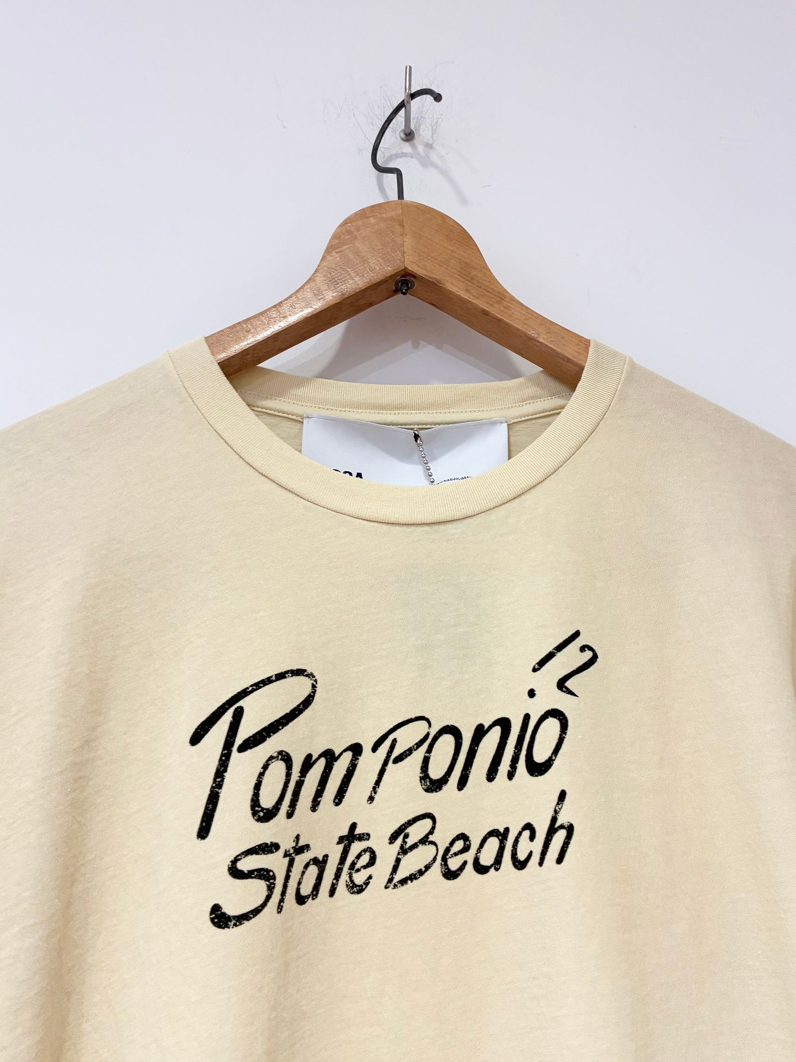 pomponioTシャツ / ロゴTシャツ / イエロー