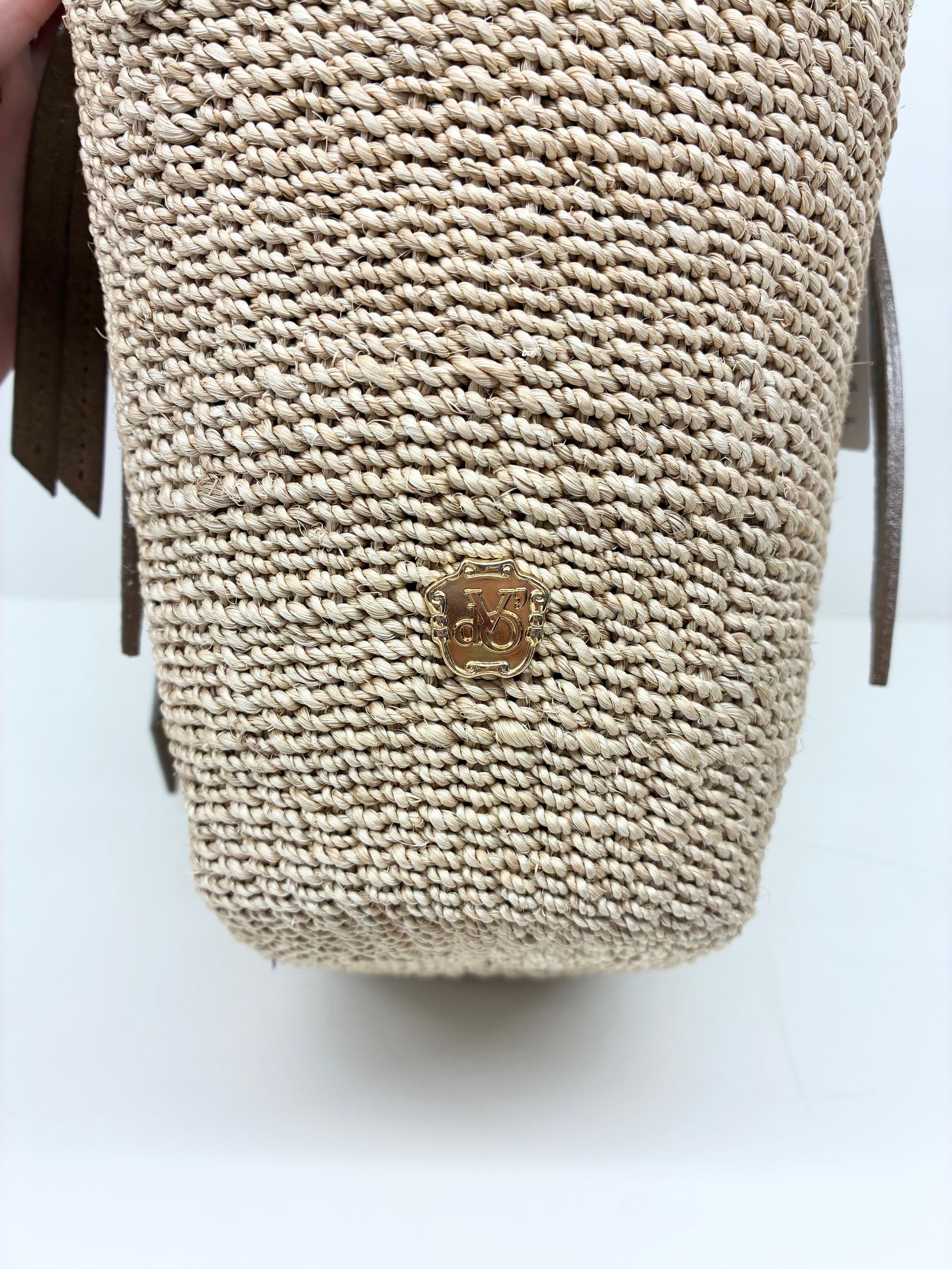 MIRO / スウェードハンドルアバカかごバッグ / ベージュ