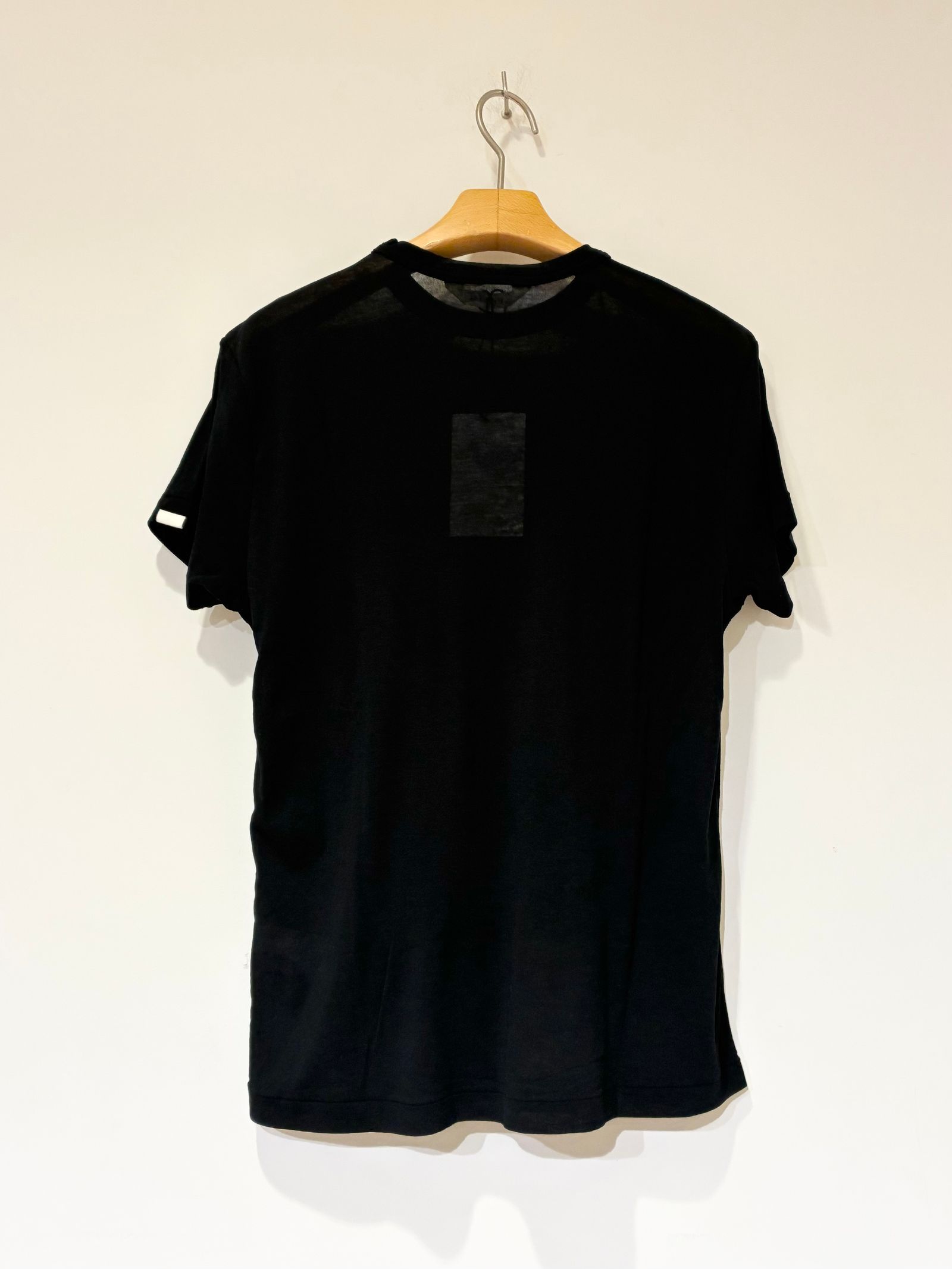 BLUE MONDAY TEE / フロッキープリントシアーTシャツ / ブラック
