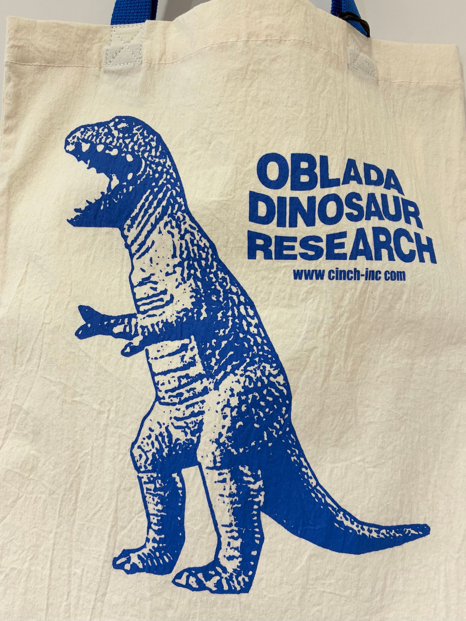 oblada - DINOSAUR TOTE / 恐竜柄トートバッグ / ブルー