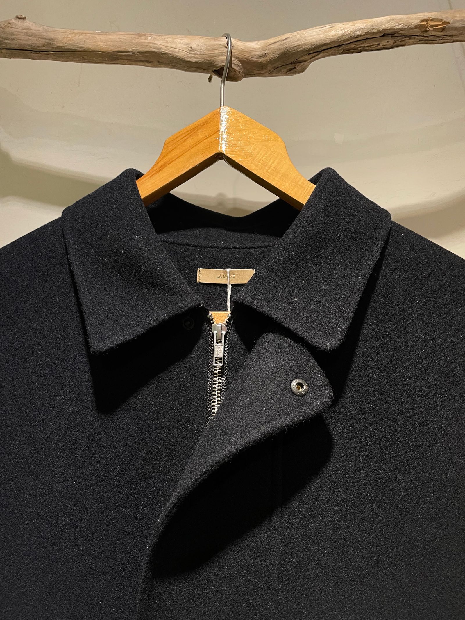 DOUBLE WEAVE WOOL BLOUSON / ウールジップブルゾン / ブラック