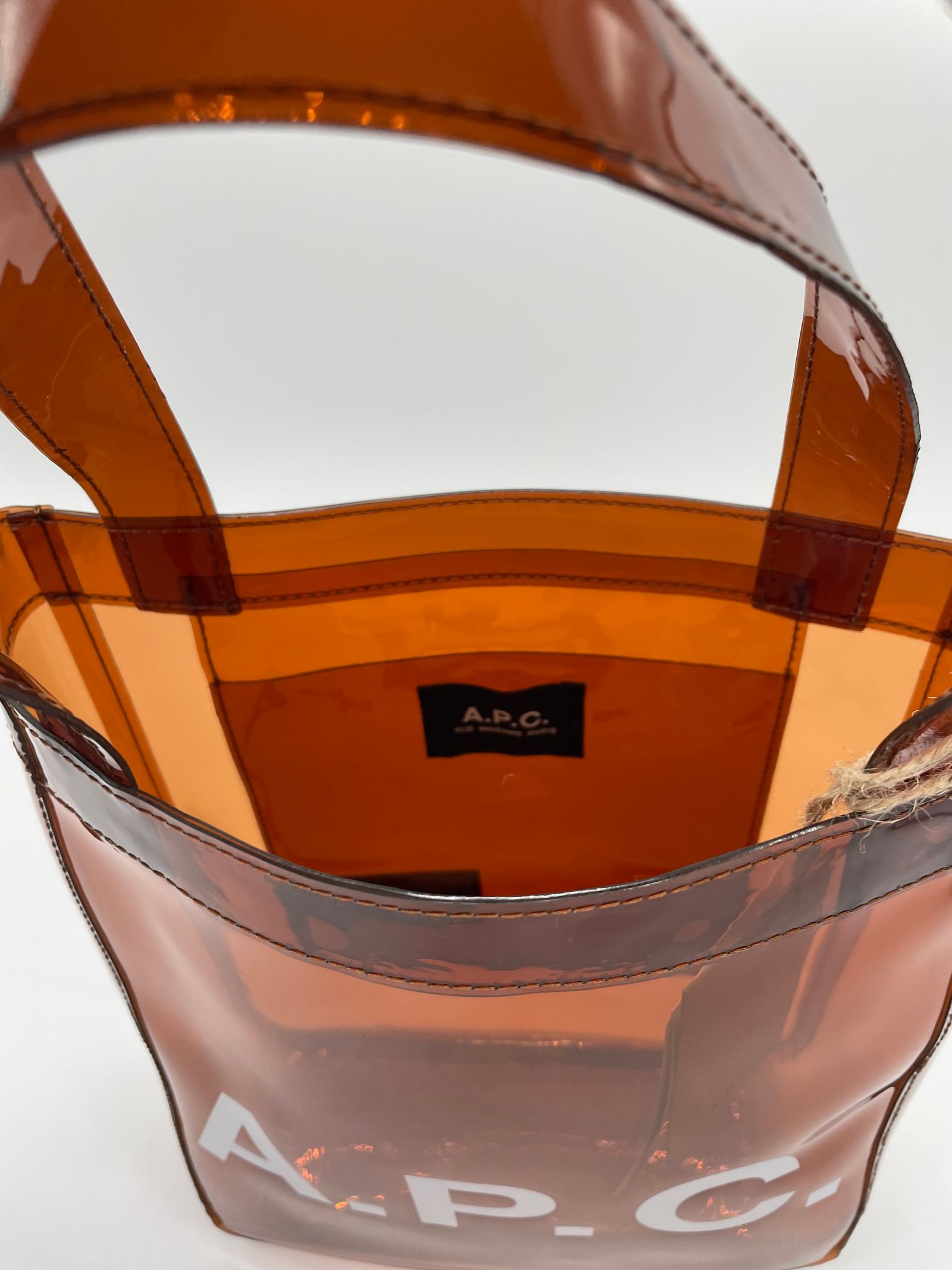 Lou スモールトートバッグ / クリアトートバッグ / ブラウン