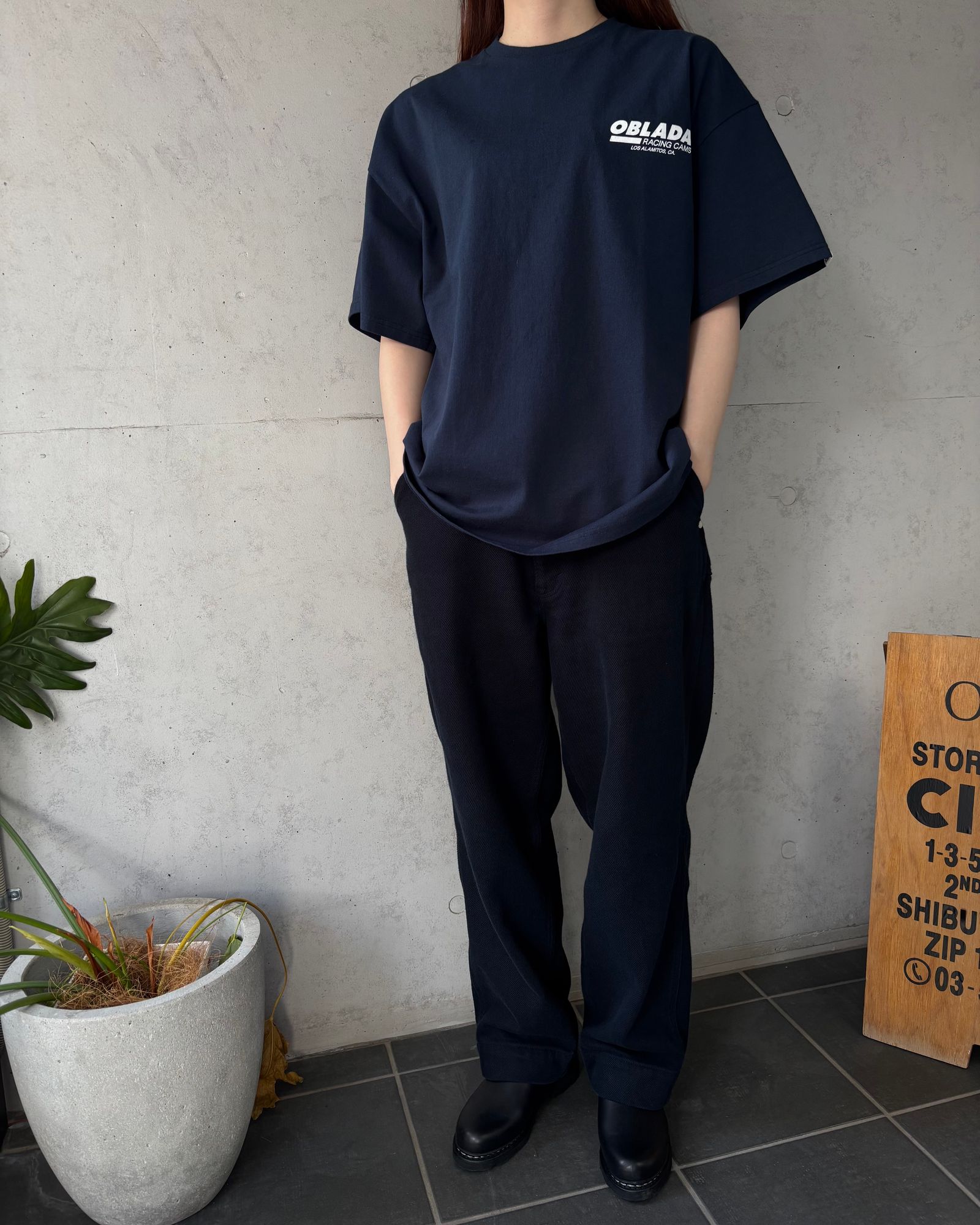 Oblada RACING TEE / レーシングプリントTシャツ / ネイビー