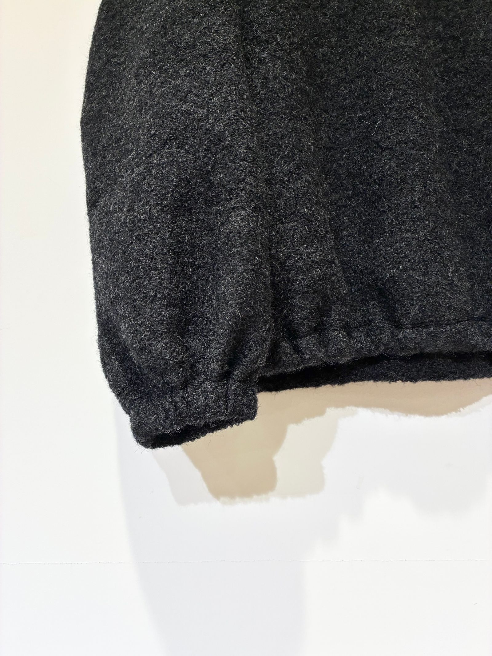 WOOL FLEECE TOPS / ハーフジップフリーストップス / チャコールグレー