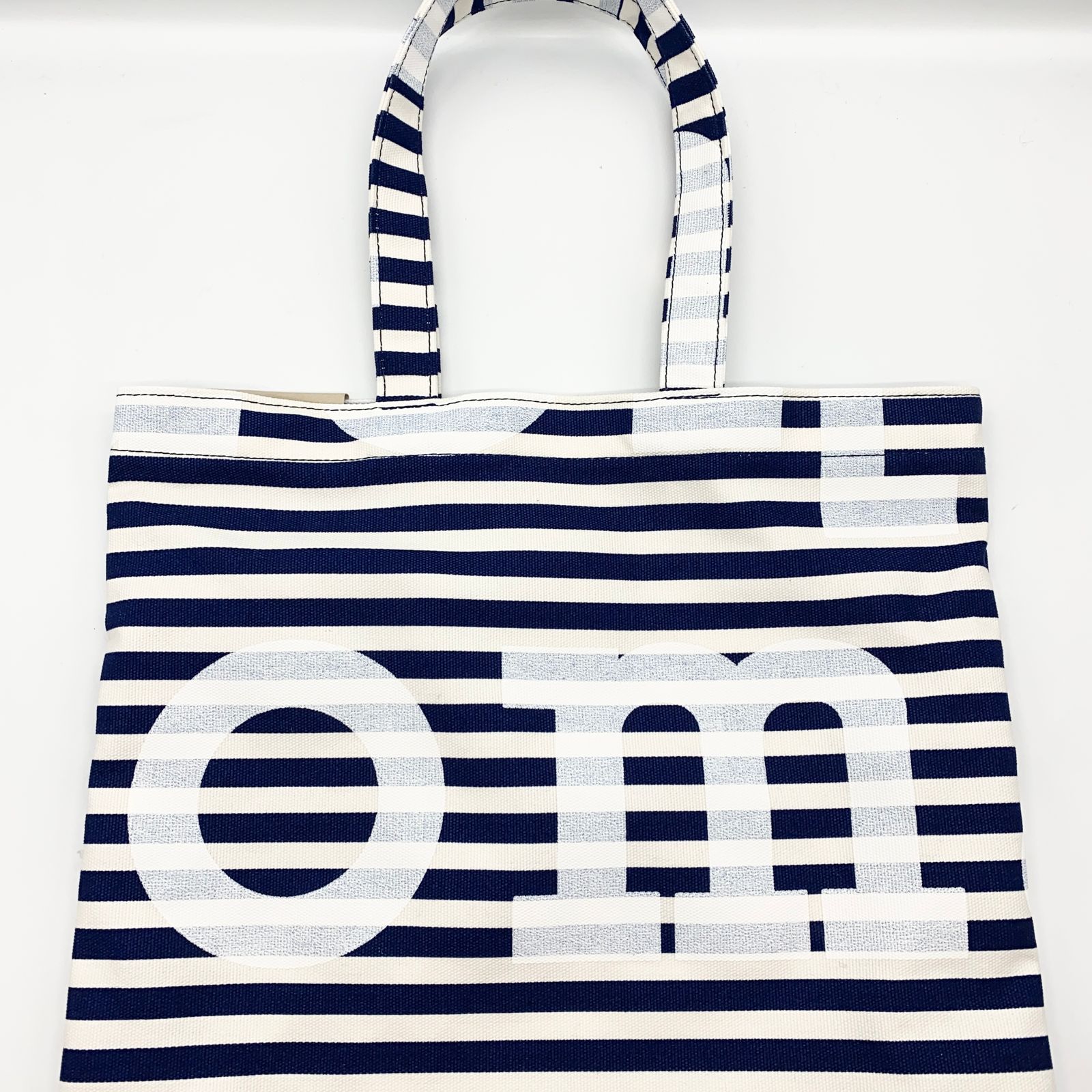marimekko huopakeltano tasaraita logo トートバッグ