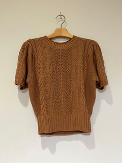 open work cable-knit cotton sweater unfil アンフィル  ケーブルニット WHSP-UW109