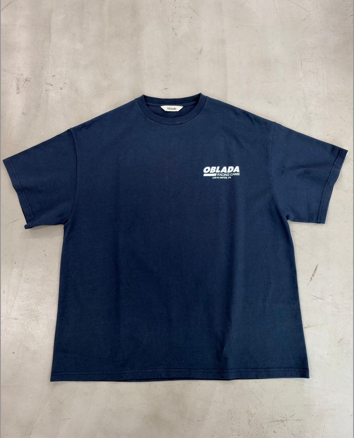 Oblada RACING TEE / レーシングプリントTシャツ / ネイビー