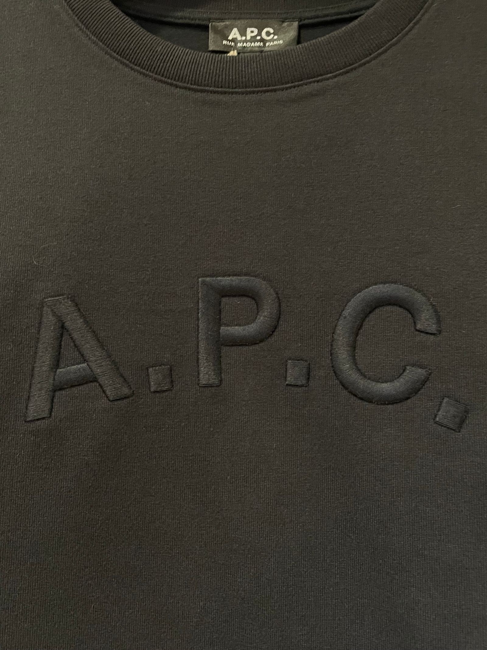 DODU Tシャツ / ロゴ刺繍ロンT / ブラック