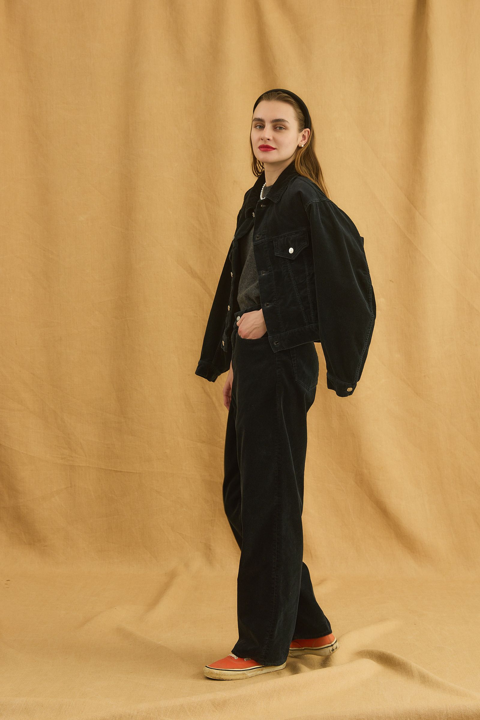 MARGARET JACKET CORDUROY / コーデュロイジャケット / ブラック