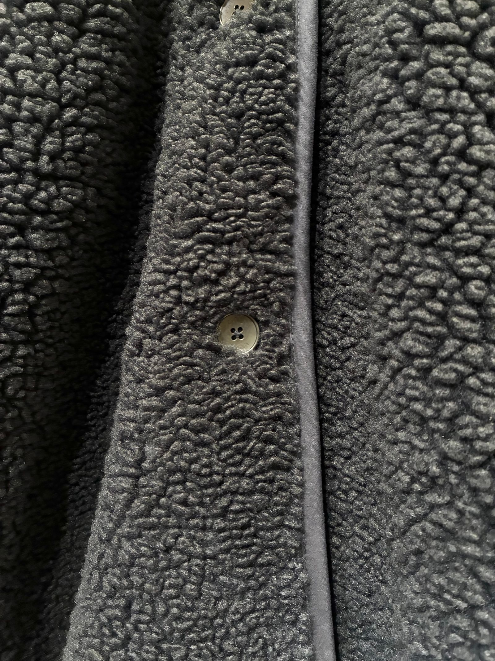 エコペルボア ロングコート / ボアアウター / ネイビー