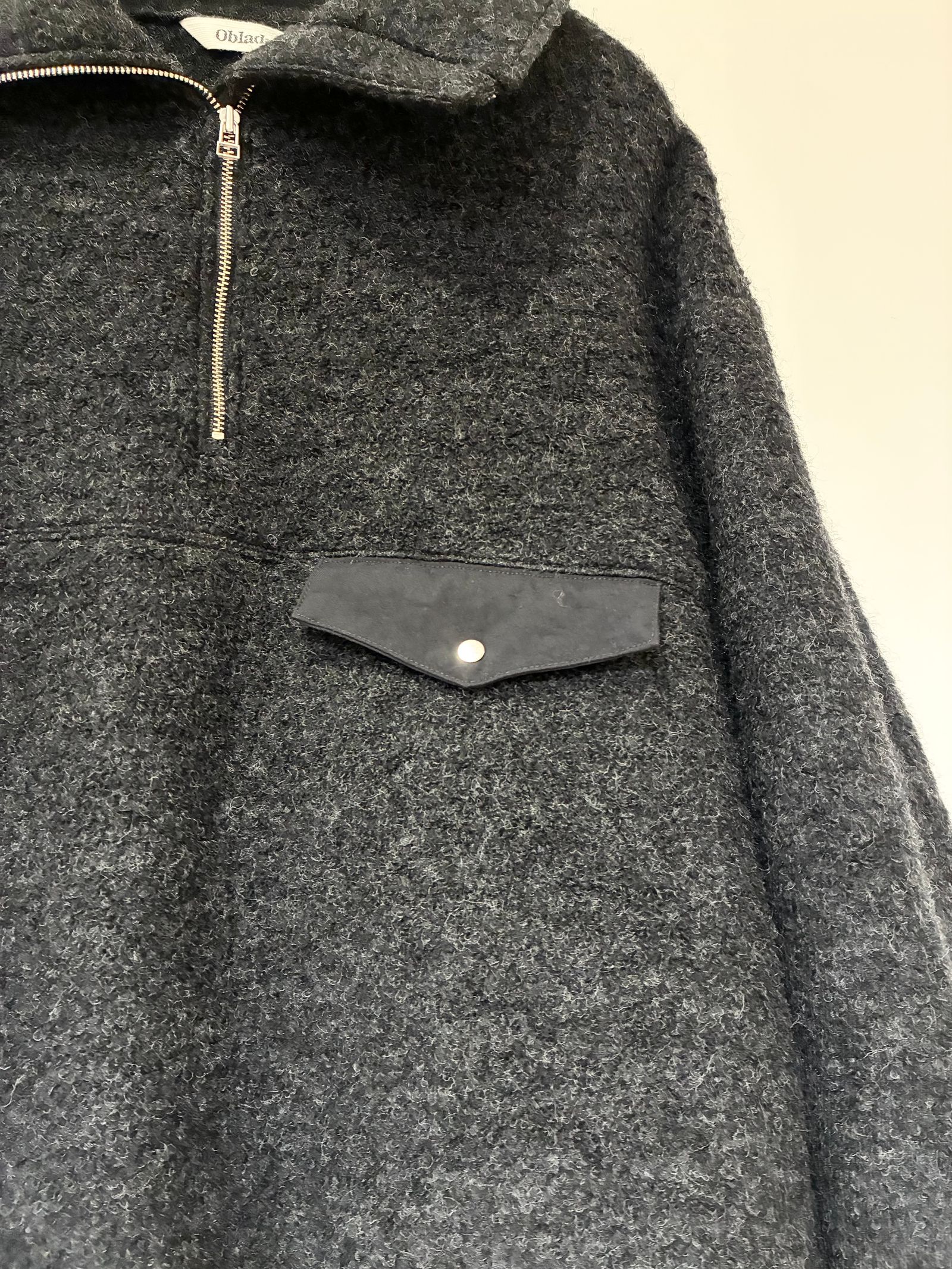 WOOL FLEECE TOPS / ハーフジップフリーストップス / チャコールグレー