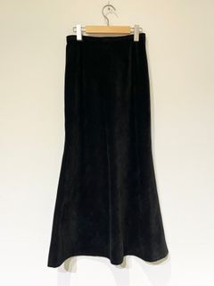 Bed&Breakfast / Chambray Corduroy Skirt / コーデュロイスカート / ブラック