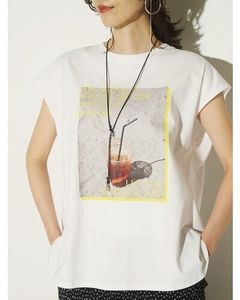 PHOTOプリントフレンチ / フォトTシャツ / Tシャツ / ホワイト