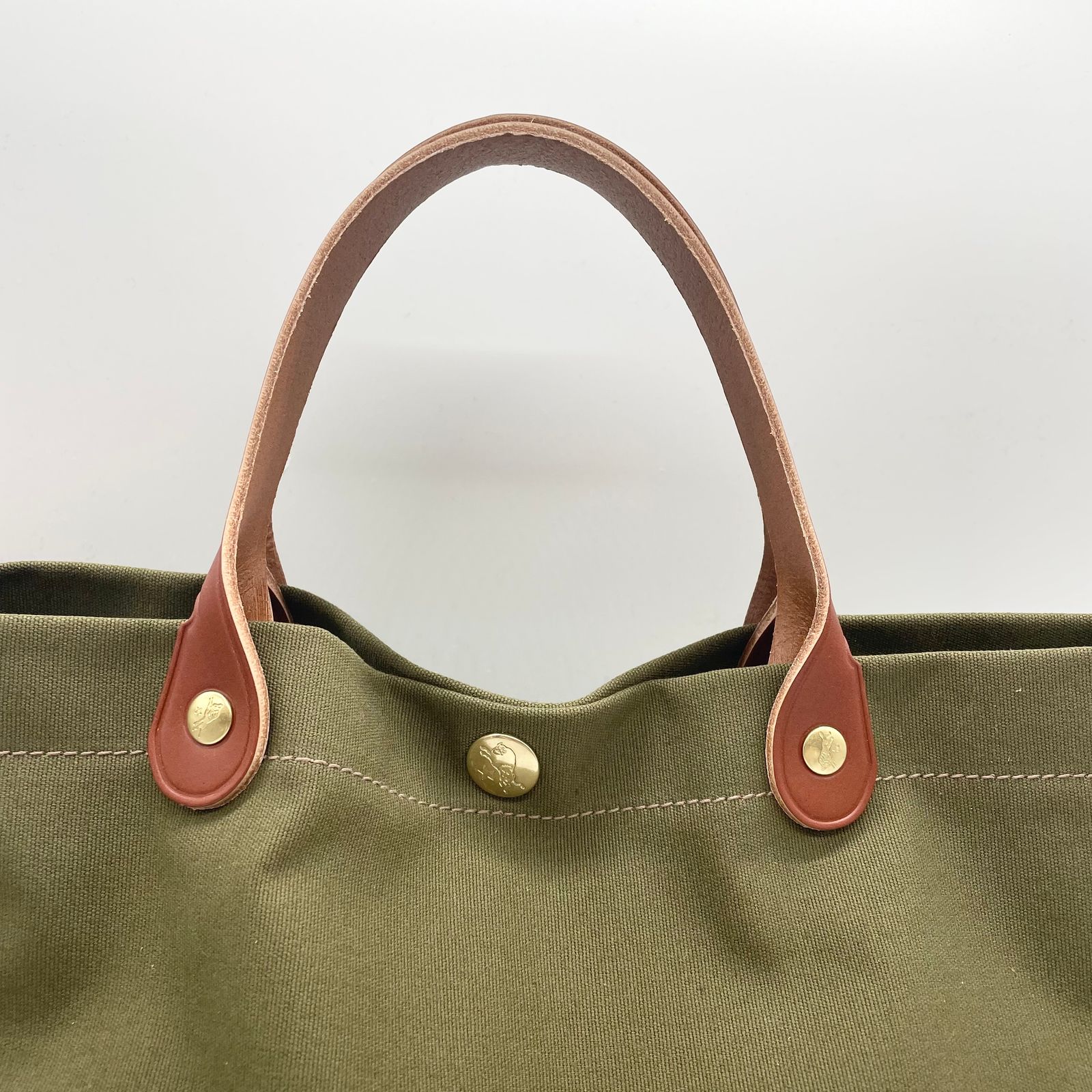 キャンバス×レザー トートバッグ