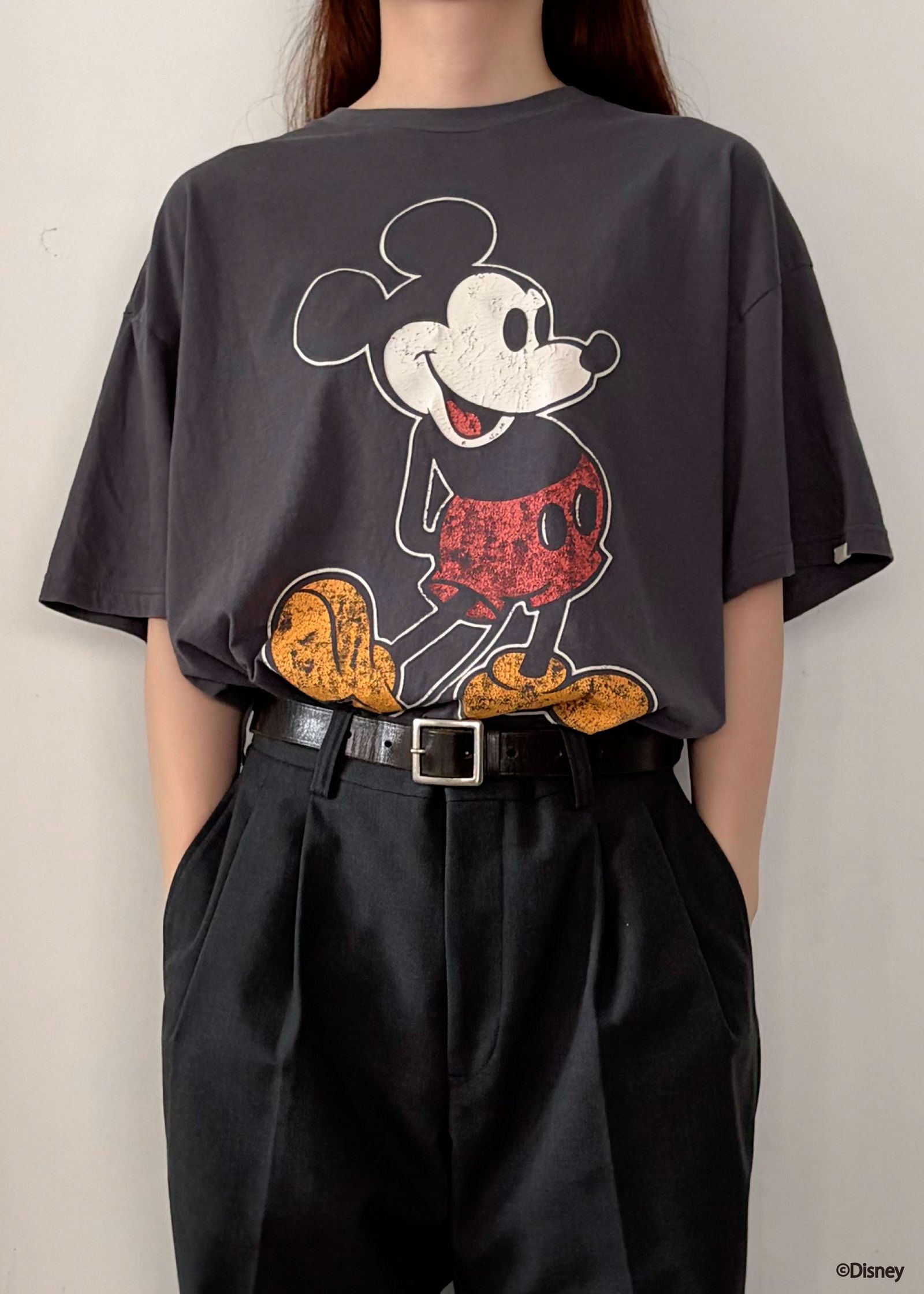 MICKEY TEE / ミッキープリントTシャツ / ブラック