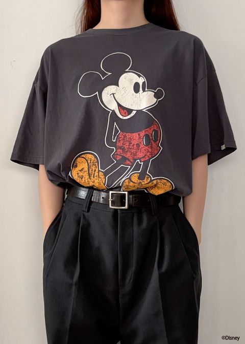 MICKEY TEE / ミッキープリントTシャツ / ブラック