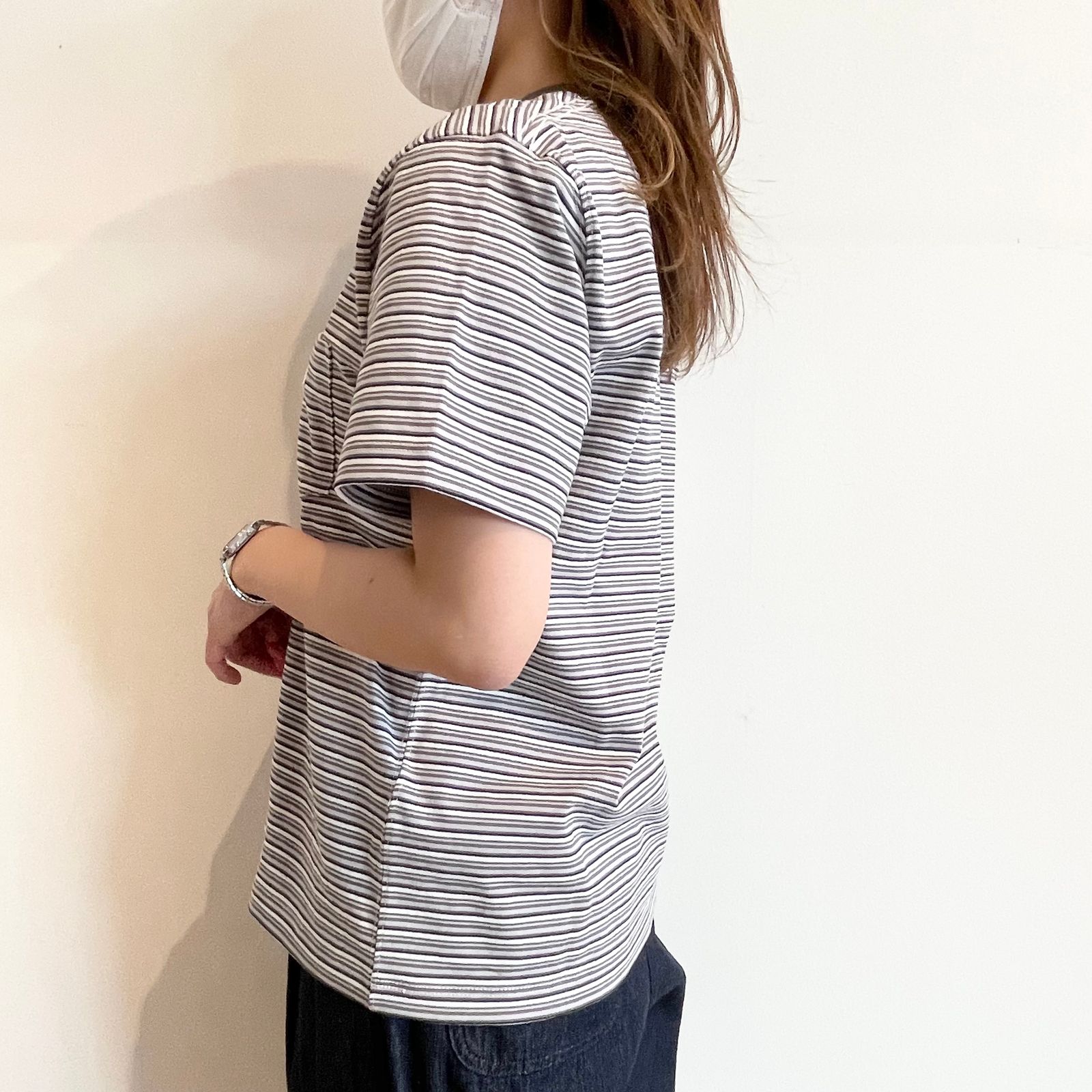クルーネックポケットTシャツ
