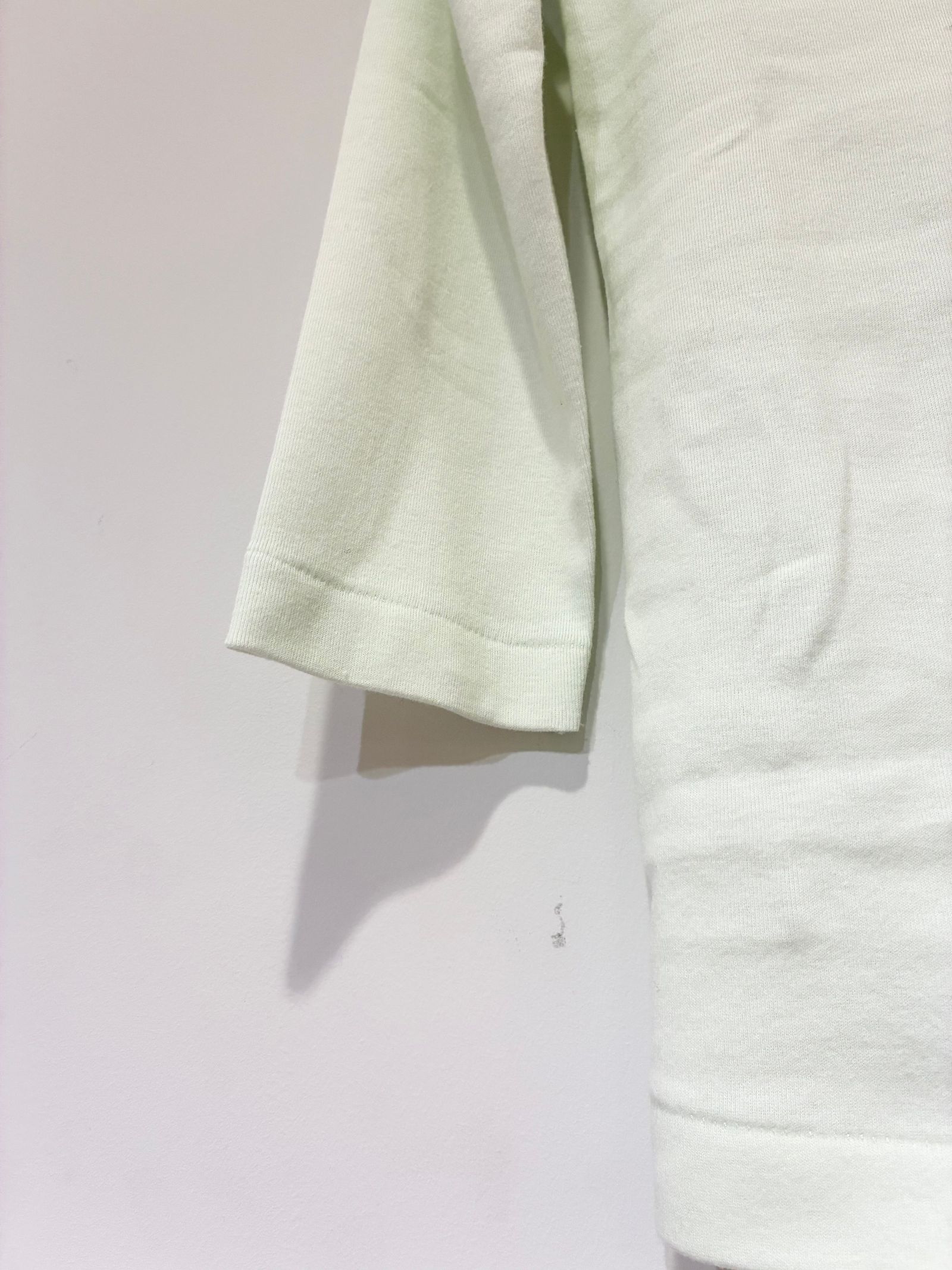 ジンジャー 七分袖 / ボートネックカットソー / ライムグリーン