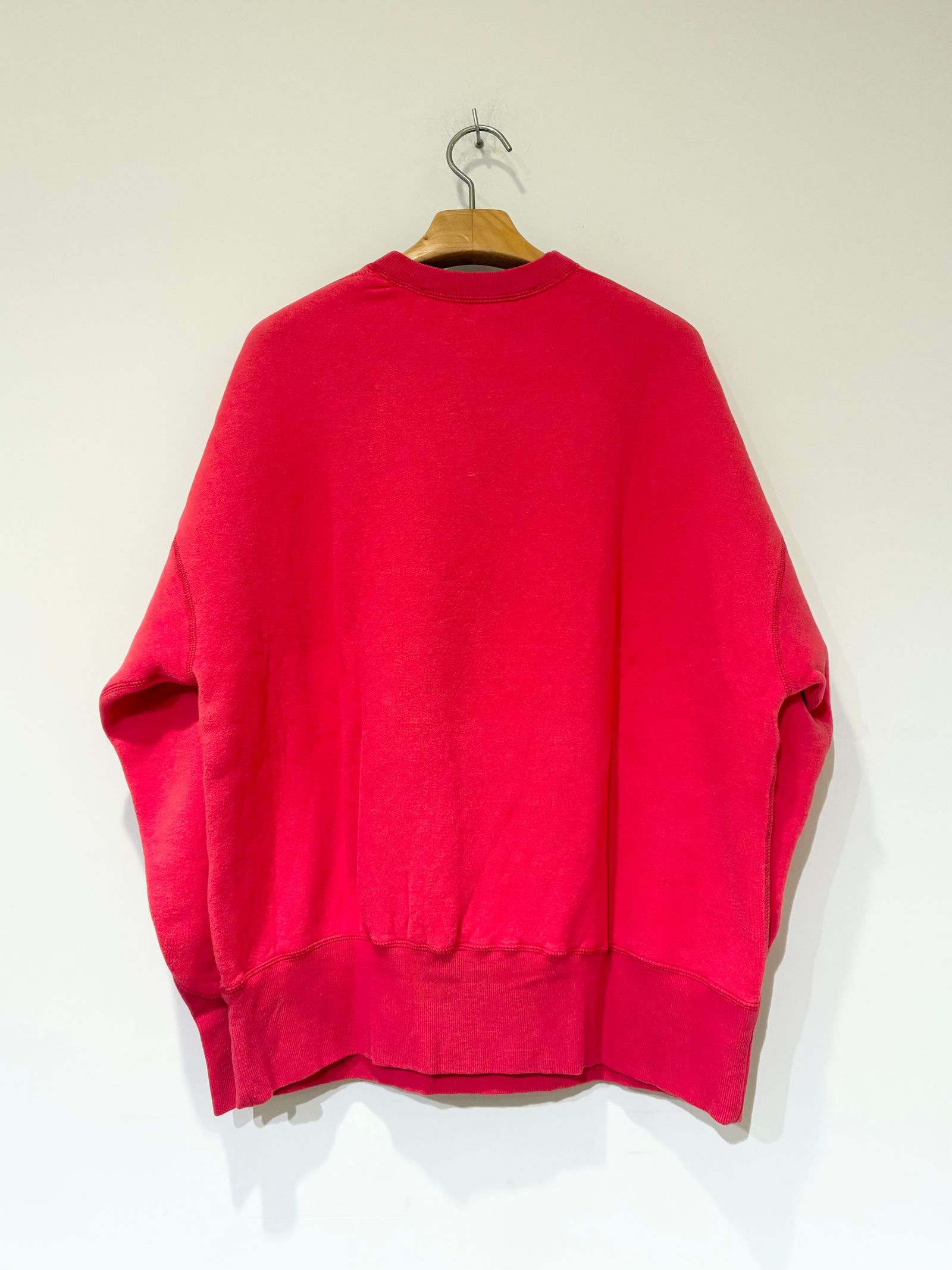 ダウニーウラケプルオーバーuni / 裏起毛オーバーサイズスウェット / レッド