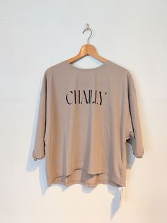 "CHAILLY"ロゴ5分袖T-shirt / 5分袖Tシャツ / ロゴTシャツ / ベージュ