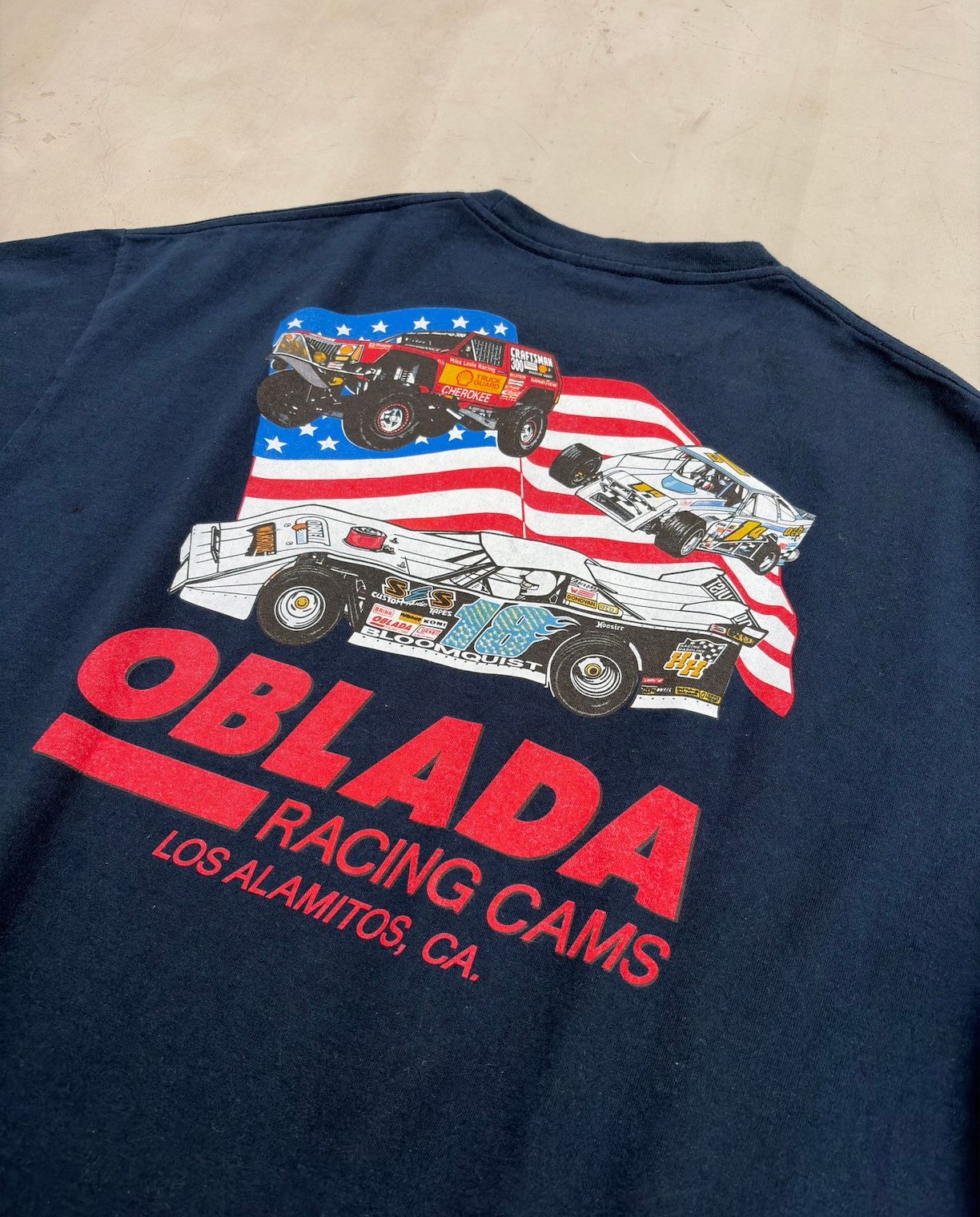 Oblada RACING TEE / レーシングプリントTシャツ / ネイビー