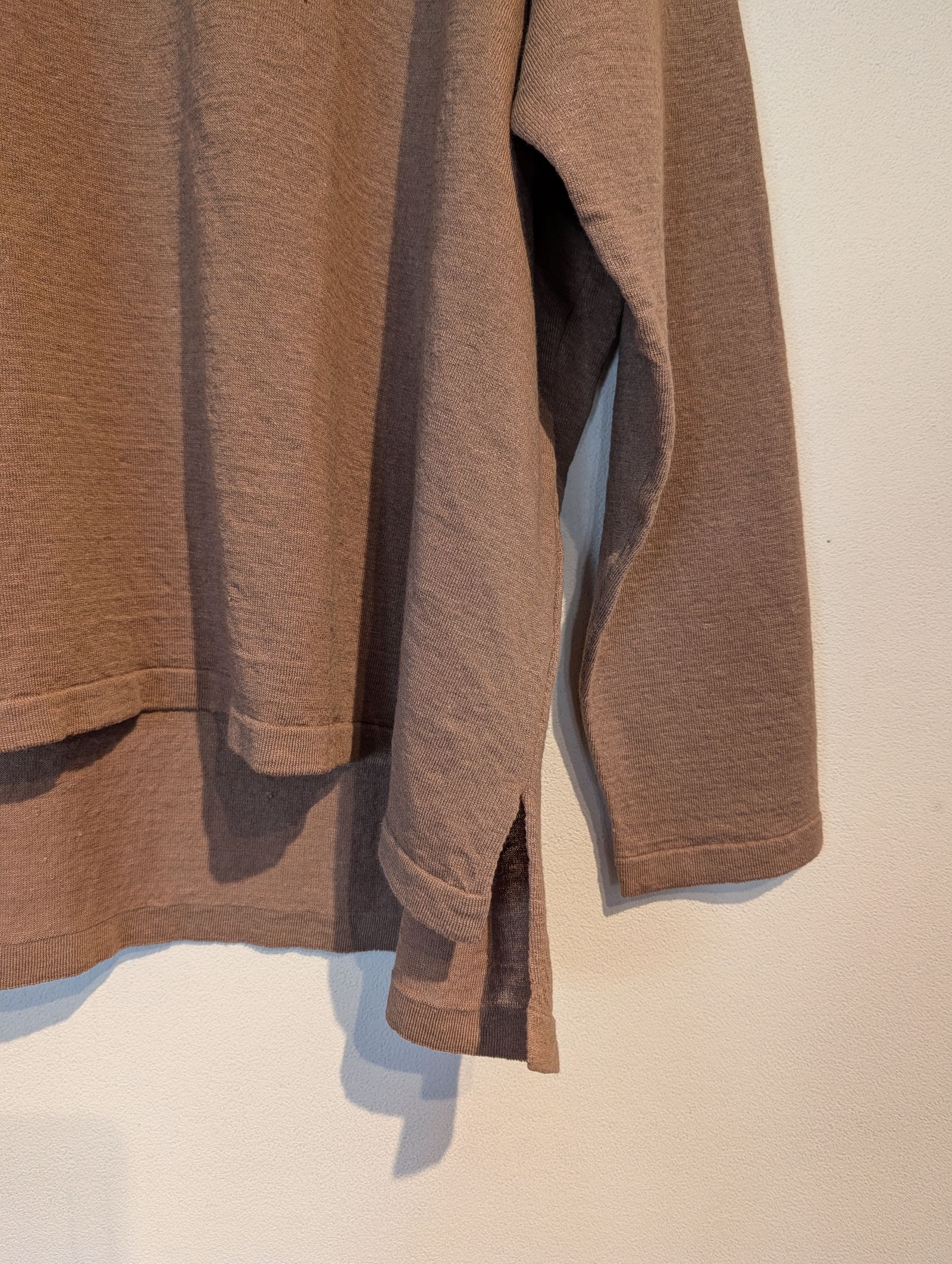 hemp cotton pullover / コットンニット / アンバー