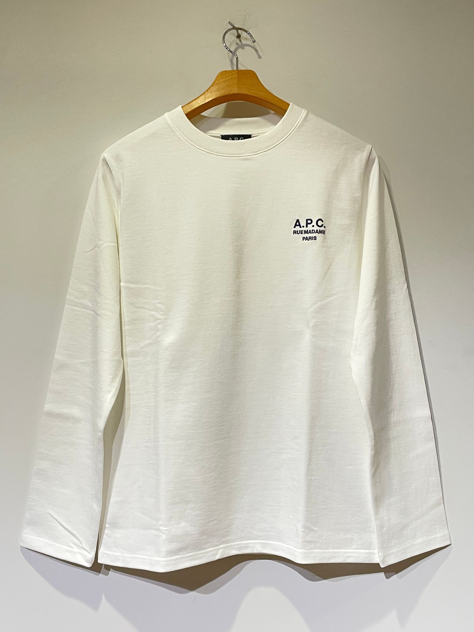 OLIVER Tシャツ / ワンポイント刺繡ロンT / ホワイト