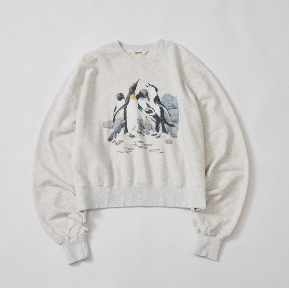PENGUINES SWEAT / ペンギンプリントスウェット / グレー