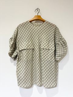Sienna Glow Check Puff Blouse / パフスリーブチェックブラウス / イエロー
