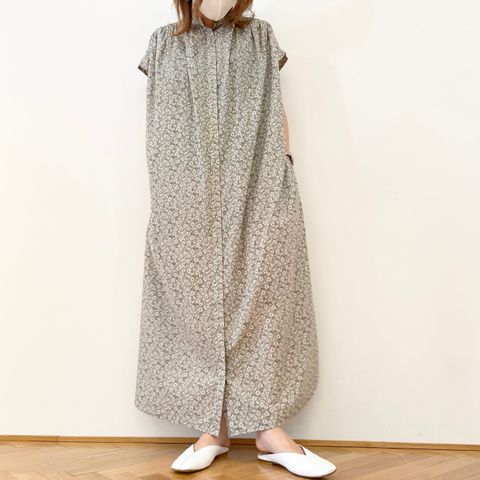 PASSIONE 一枚でかわいい花柄シャツワンピース