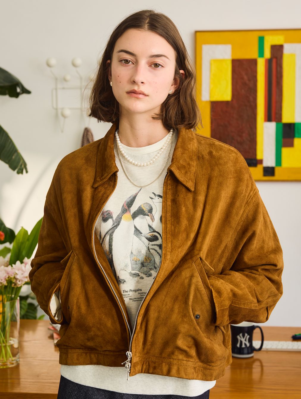 PENGUINES SWEAT / ペンギンプリントスウェット / グレー