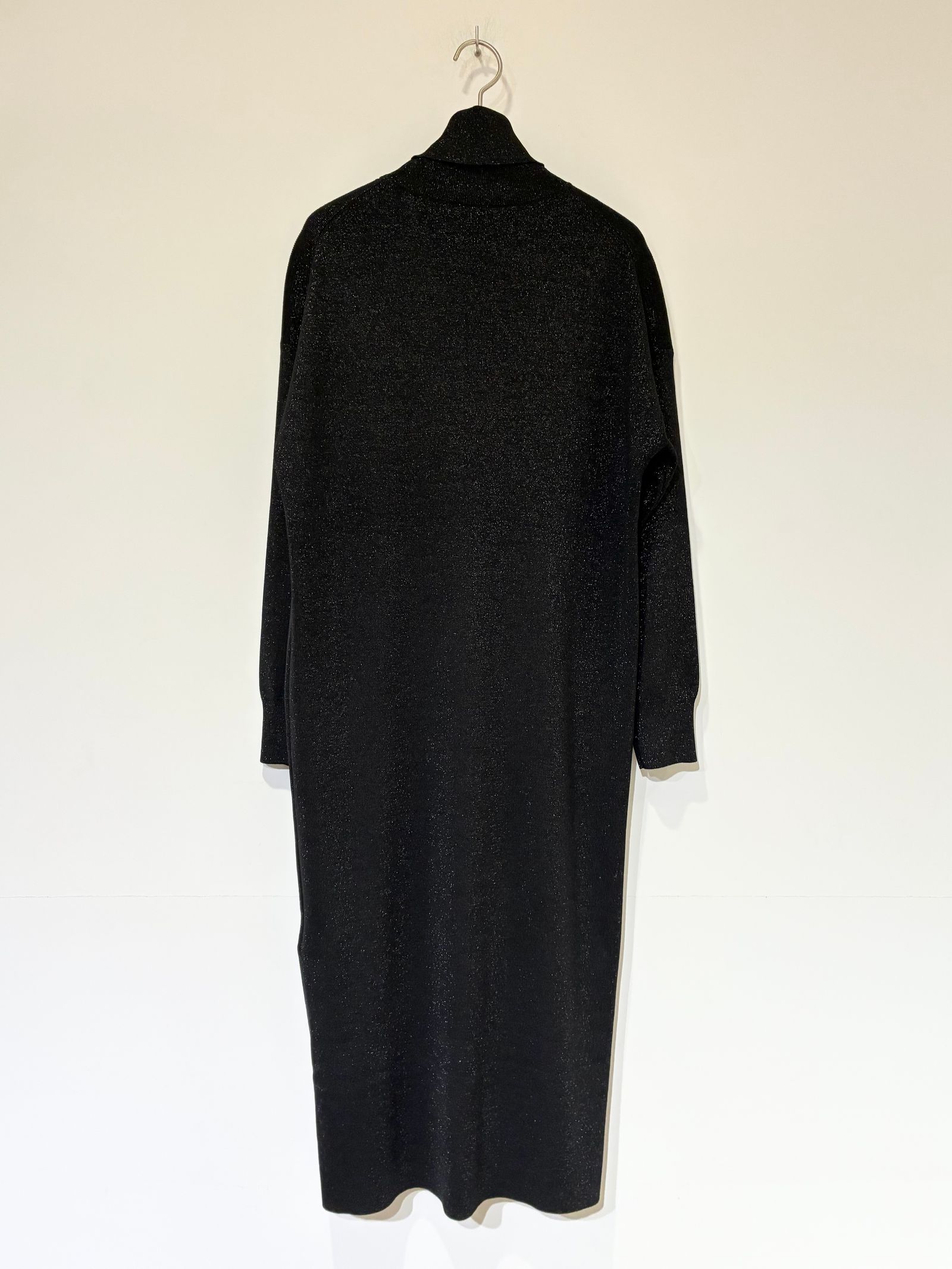 【ラメニット】ルレックスセーター ドレス / ニットワンピース / ブラック