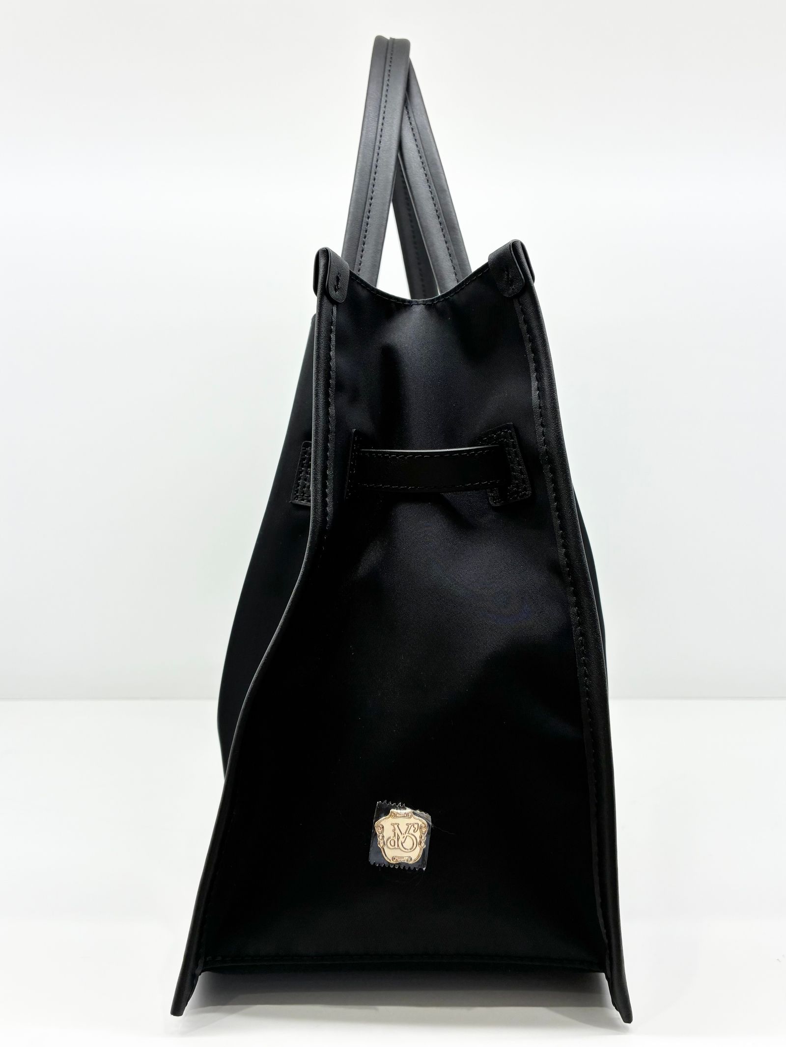 BRUNO / レザーパイピングナイロンバッグ / ブラック