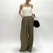 cotton nylon wide easy pants / コットンナイロンワードイージーパンツ / ブルー