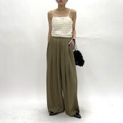 cotton nylon wide easy pants / コットンナイロンワードイージーパンツ / ブルー