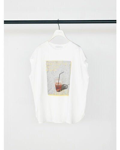 PHOTOプリントフレンチ / フォトTシャツ / Tシャツ / ホワイト