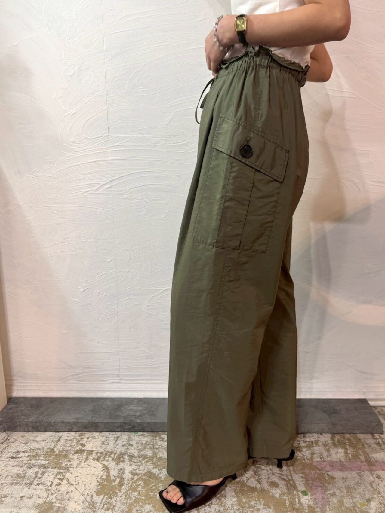 cotton cupra cargo easy pants / コットンキュプラカーゴイージーパンツ / ボルドー