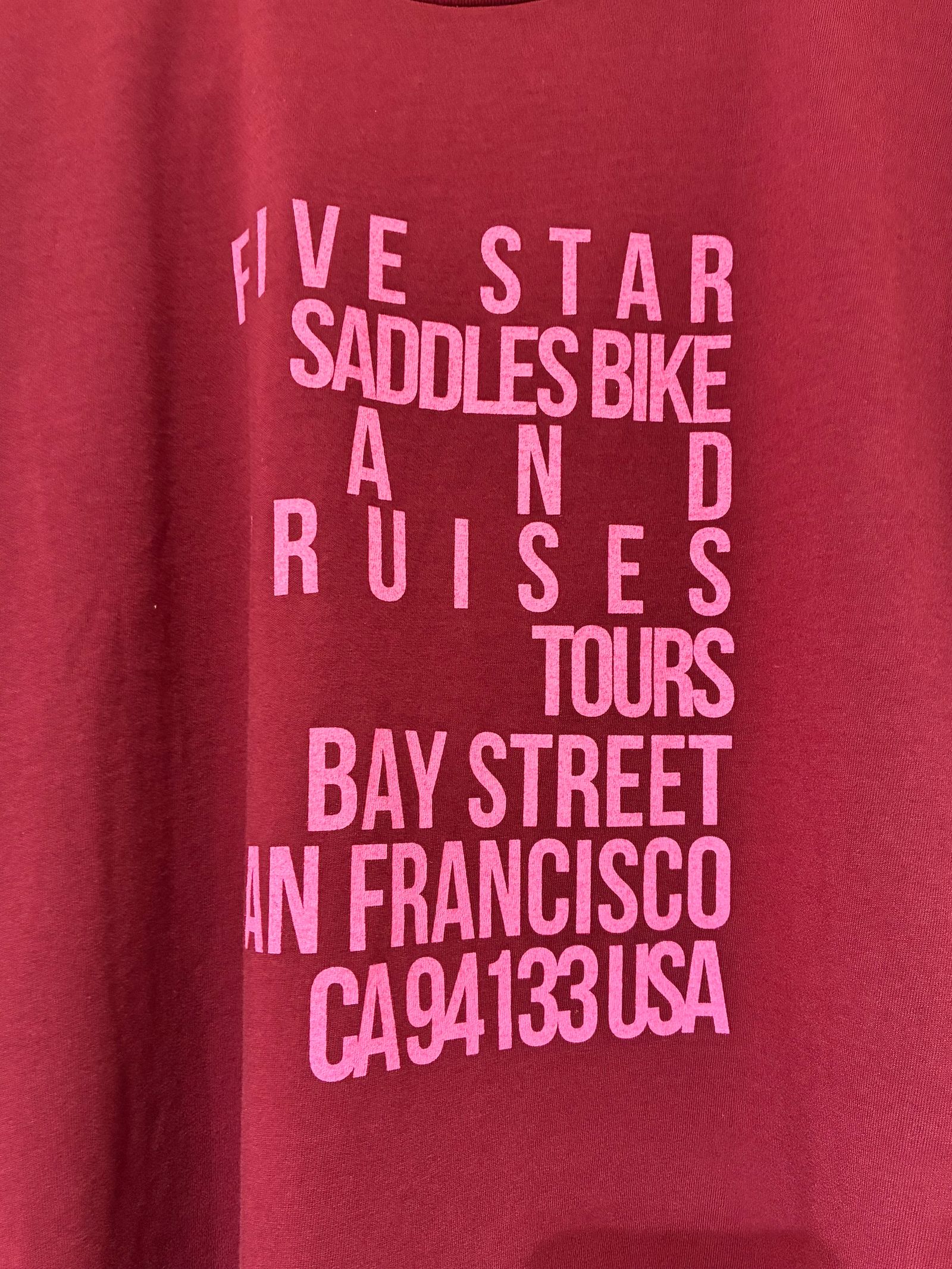 FIVE STARTシャツ / プリントTシャツ / ボルドー