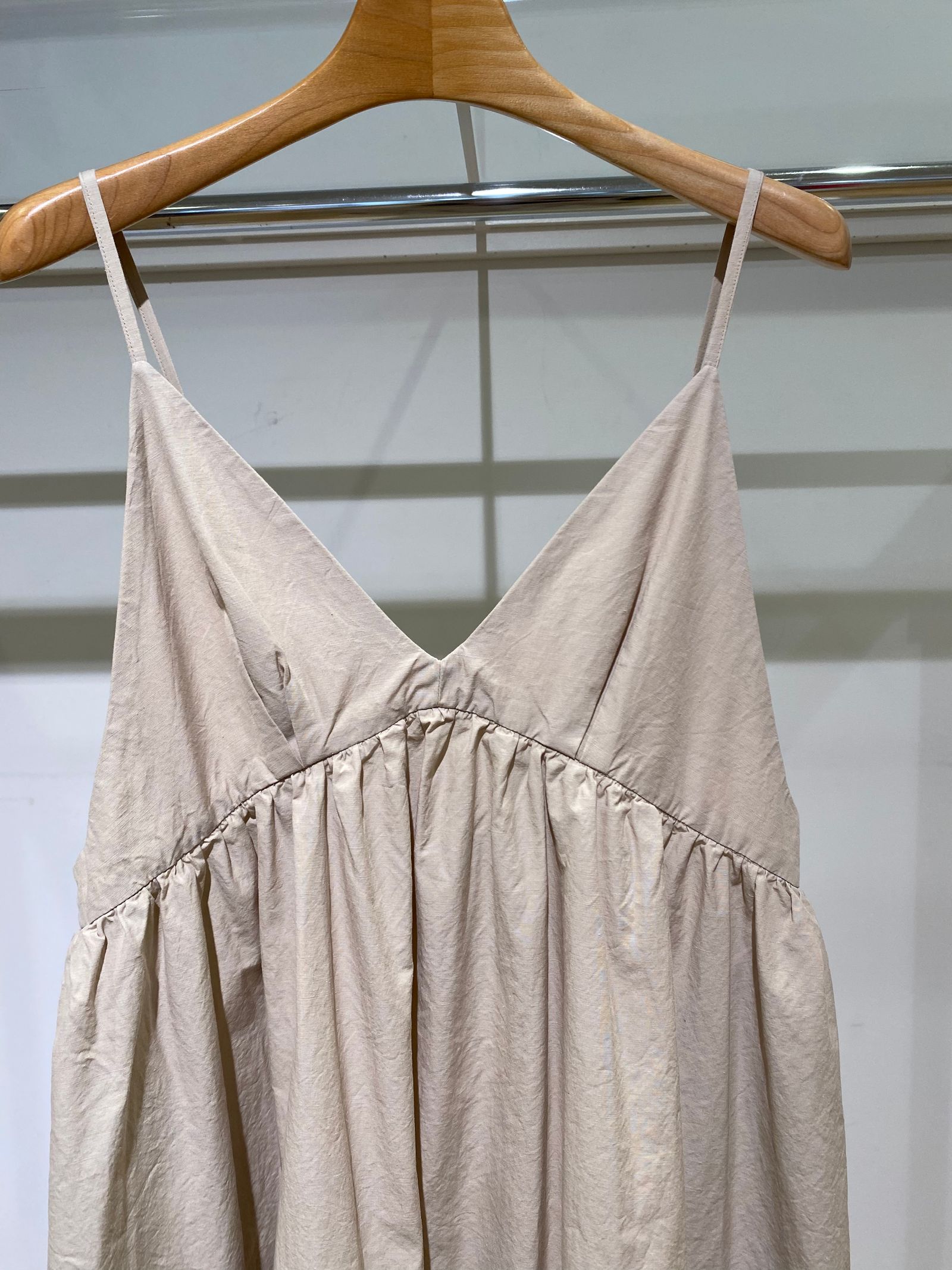 unfil - unfil アンフィル chambray weather-cloth camisole dress