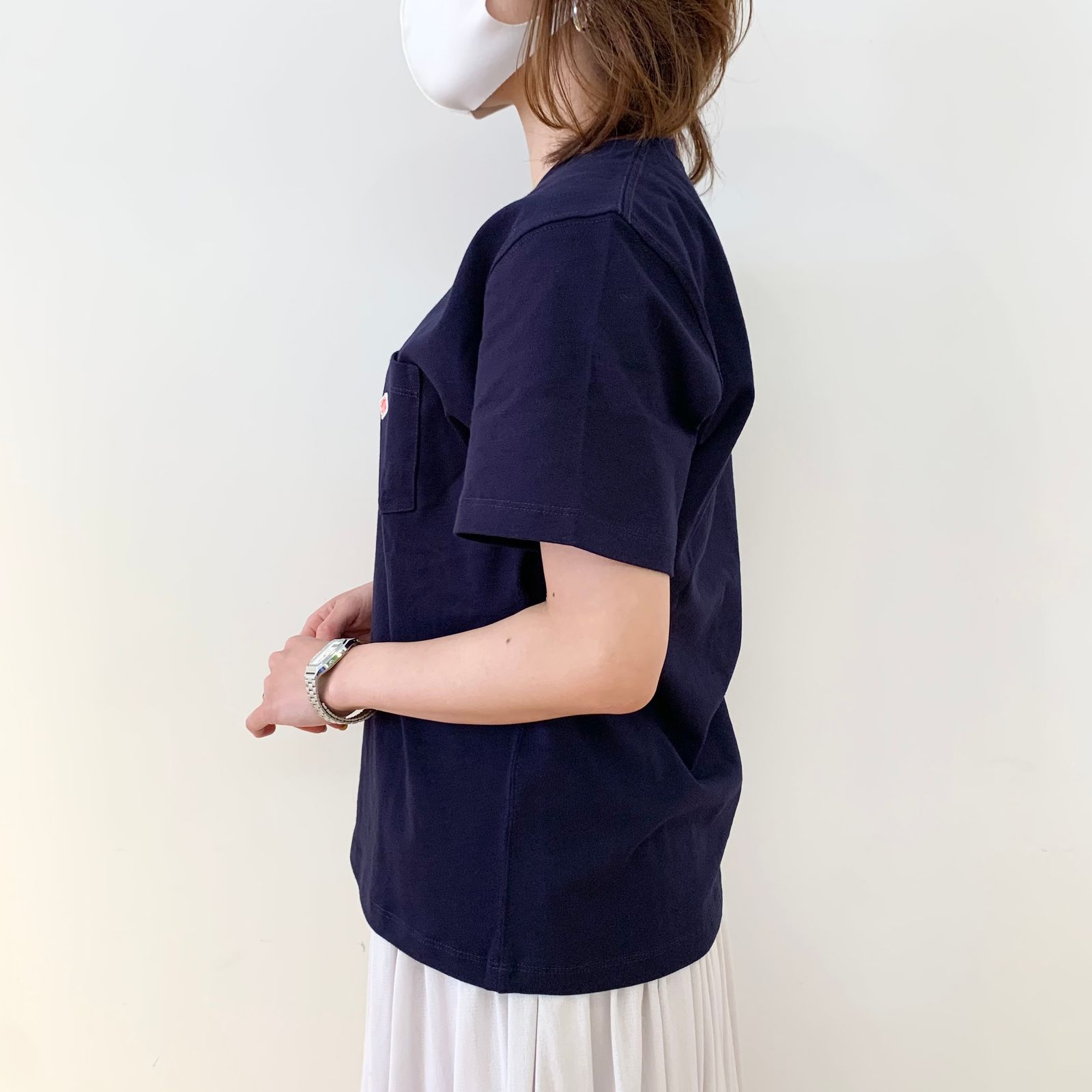 クルーネックポケットTシャツ